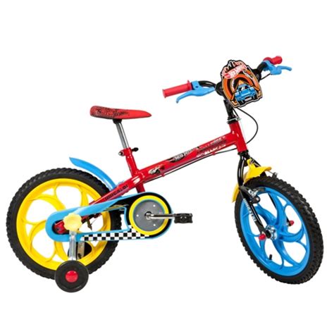 Bicicleta Caloi Hot Wheels Aro Rodinhas Laterai Schumann