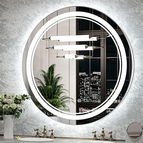 Amazon TokeShimi 28 Inch LED Round Bathroom Mirror Front Lighted