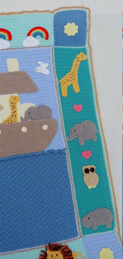 Noahs Ark Crochet Baby Blanket Etsy Uk