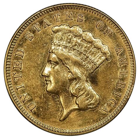 1878 3 Princess Gold Coin Extremely Fine Details