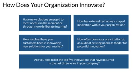 Fostering Organizational Innovation The Culture Ingredients And