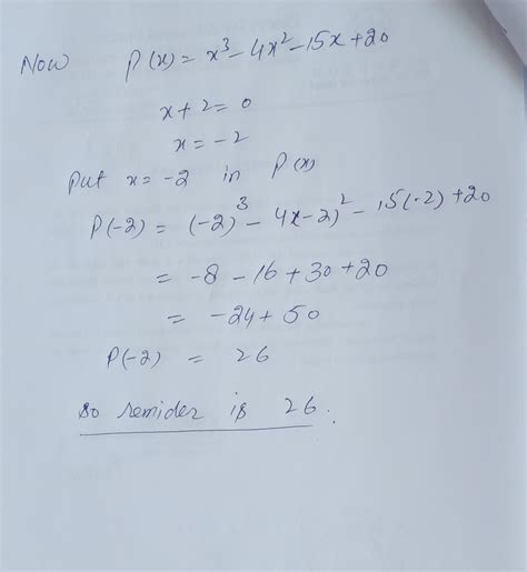 [solved] The Polynomial Function P X X3 4x2 Ax 20 Has X 1 As Course Hero