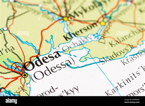 Map of Odessa, Ukraine Stock Photo - Alamy