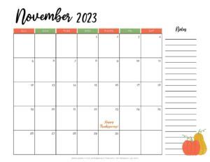 Fall Calendar 2023 18 Lemons Lattes