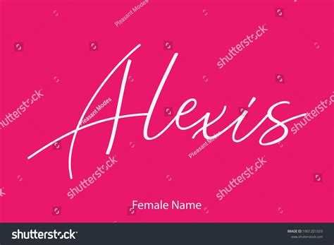 Alexis Female Name Beautiful Cursive Typography Stock Vector Royalty