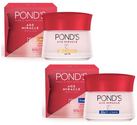 PONDS Age Miracle Youthful Glow Day Cream 45g Night Cream 45g พอนดส