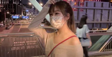 Juicy叮｜港女藝人尖沙嘴挑戰「真空」散步 「飛釘」片瘋傳 自稱：緊張害羞 星島日報