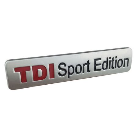 Tdi Sport Edition D Silver Gray Vw Volkswagen Metal Emblem Badge Logo