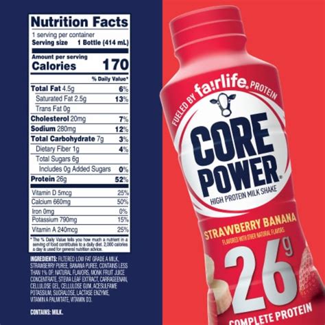 Core Power Strawberry Banana Protein Shake 14 Fl Oz Qfc