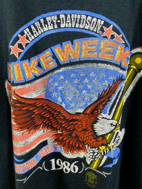 Vintage Harley Bike Week 1986 Men S Fashion Tops Sets Tshirts