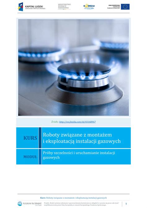 Próby szczelności i uruchamianie instalacji gazowych PDF