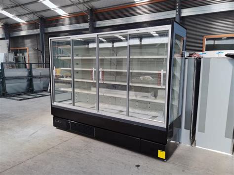 Ventilated Cooling Multideck Chiller With Sliding Glass Doors Energy Saving