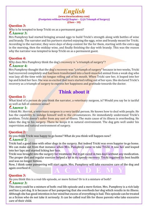 NCERT Solutions For Class 10 English Footprints Without