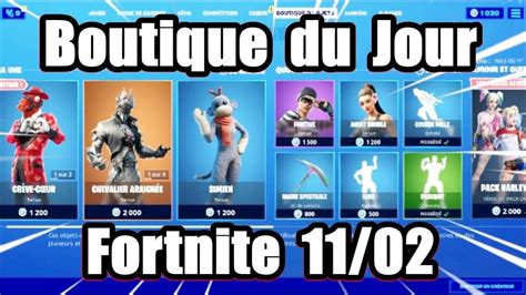 Fortnite La Boutique Du Jour Du 11 Fevrier Youtube