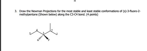 SOLVED Draw The Newman Projections For The Most Stable And Least