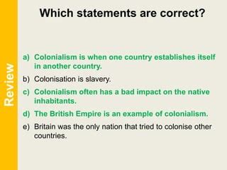 English Mastery - The Tempest lesson 4 - Colonialism | PPT