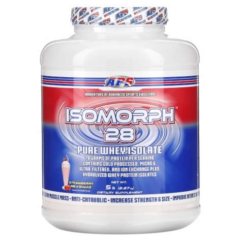 Aps Isomorph 28 Pure Whey Isolate Strawberry Milkshake 5 Lb 227 Kg 5 Lb Kroger