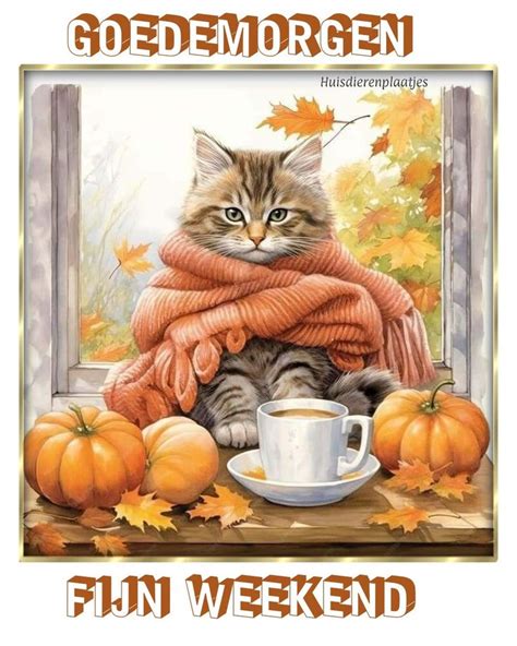 Pin Van Jenny Cats Op Herfst Dagenplaatjes Goedemorgen Herfst Weekend