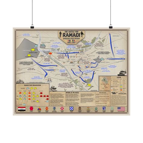 battle  ramadi   map matte paper print etsy