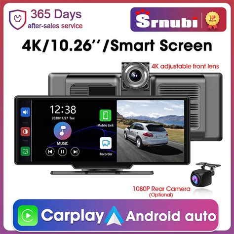 Srnubi K Dash Cam Rearview Mirror Camera Wifi Wireless Carplay