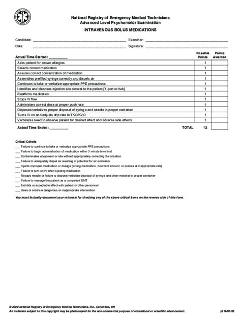 Fillable Online Content Nremt Advanced Level Psychomotor Examsnational Registry Of Fax Email