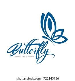 Abstract Butterfly Logo Template Simple Vector Stock Vector Royalty