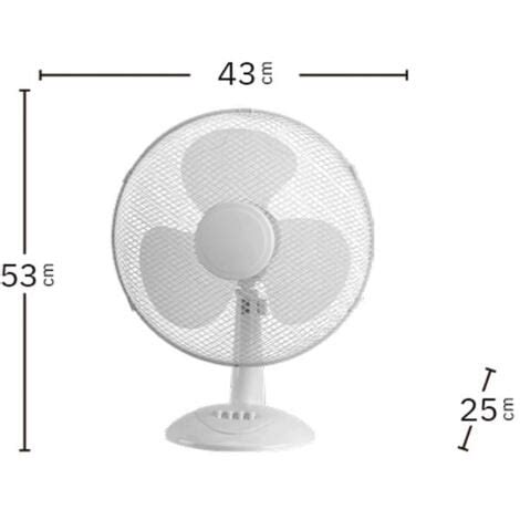 Ventilador Sobremesa Blanco Cape W Silencioso Ventilador De Sobremesa