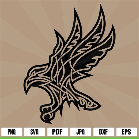 Celtic Raven Viking Tattoo Logo Svg Eps Png Jpeg Vector Artwork