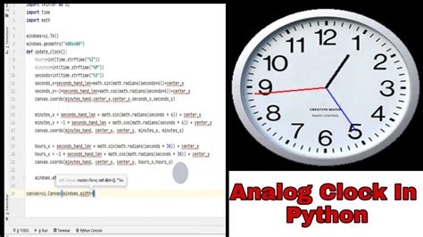 ANALOG CLOCK IN PYTHON HOW TO CREATE CLOCK IN TKINTER IN PYTHON