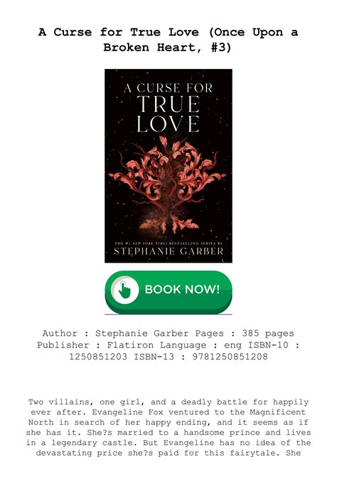 Get [pdf Kindle] A Curse For True Love Once Upon A Broken Heart 3 By Stephanie Garber Free