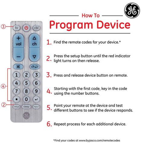 Ge Universal Remote Setup