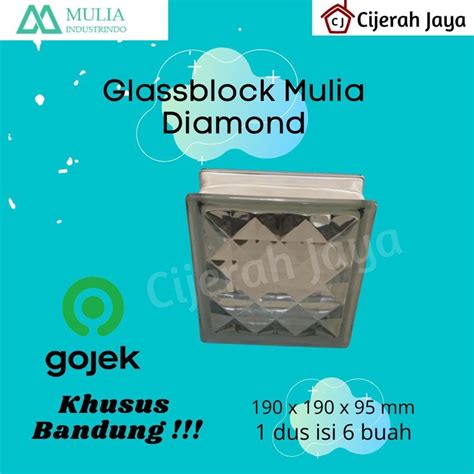 Jual Glassblok Mulia Diamond Glasblok Glassblock Kaca Mulia Gojek Shopee Indonesia