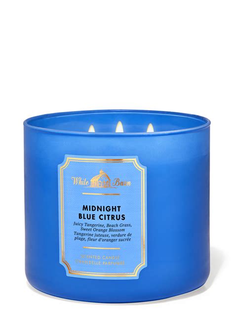 Midnight Blue Citrus Wick Candle Bath And Body Works