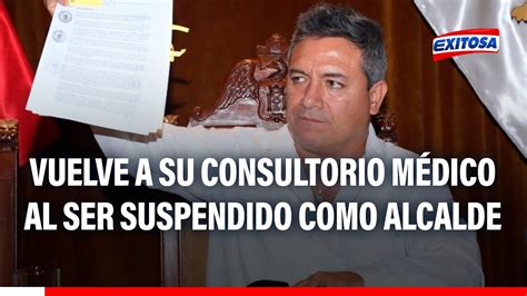 Arturo Fernández vuelve a su consultorio al ser suspendido como