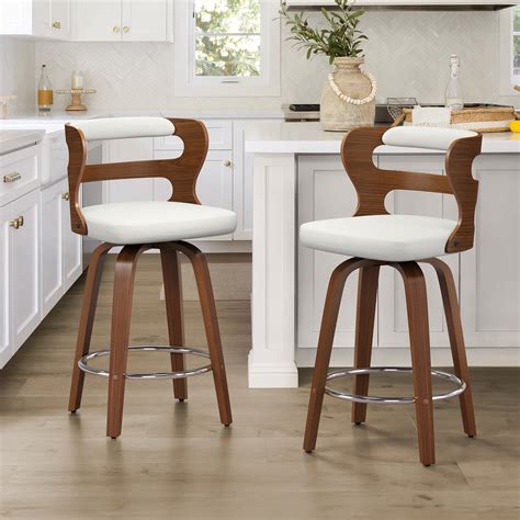 Dycanpo 26 Counter Height Bar Stools Set Of 2 Swivel Counter Stools