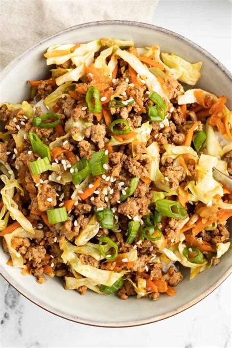 Healthy Egg Roll In A Bowl With Sweet Honey