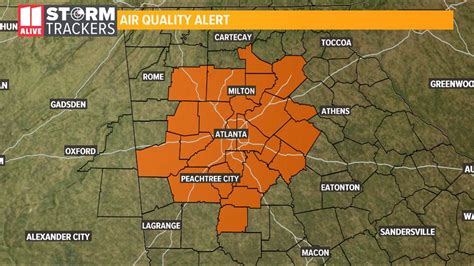 Code Orange Air Quality Alert Issued For Metro Atlanta For Sunday And