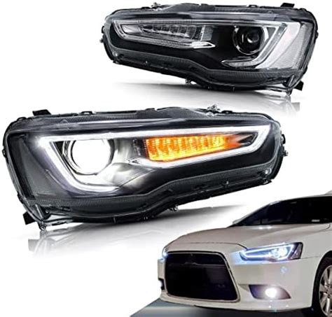 Amazon HCmotion RGB LED Headlights Assembly Fit Mitsubishi Lancer