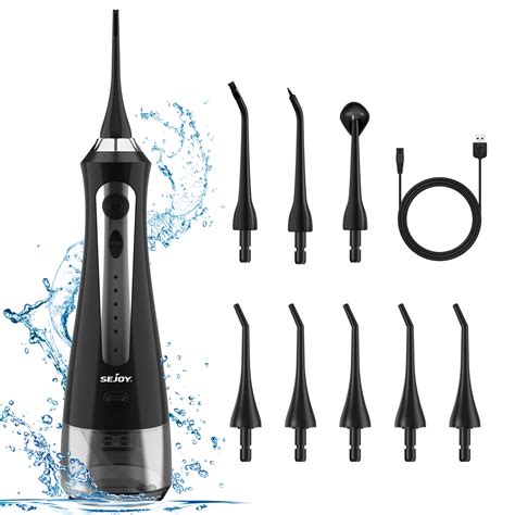 Sejoy Cordless Water Flosser Dental Oral Irrigator With 5 Modes 8 Jet