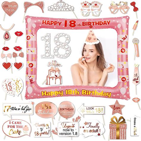 18th Birthday Inflatable Selfie Frame And Photo Booth Props 18th