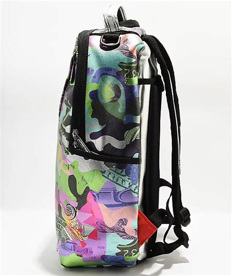 Sprayground Neon Camo Money Dlx Backpack