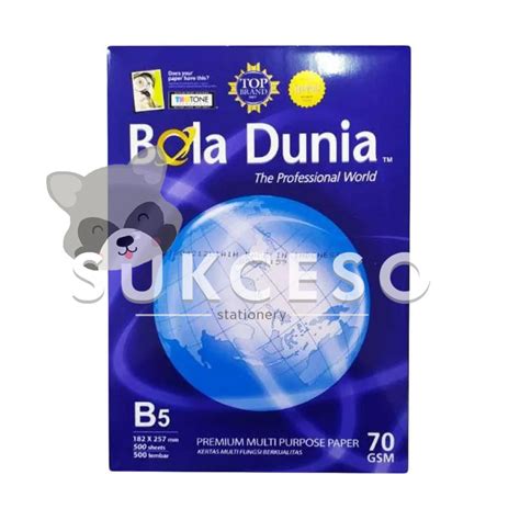 Bola Dunia B5 70gr Kertas HVS Print Fotocopy Murah Berkualitas Lazada