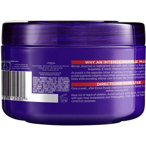 L Or Al Paris Elvive Colour Protect Intense Purple Mask Ml Big W