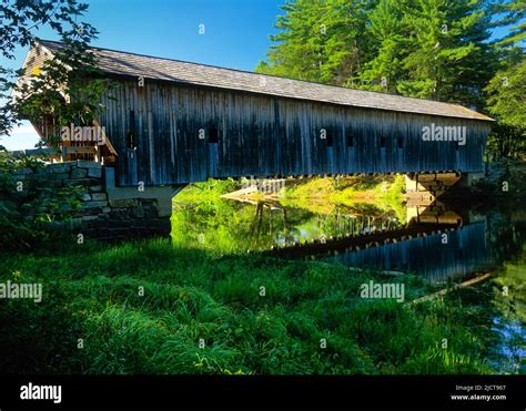 Hemlock Covered Bridge In Fryeburg Maine Built In 1857 This Covered