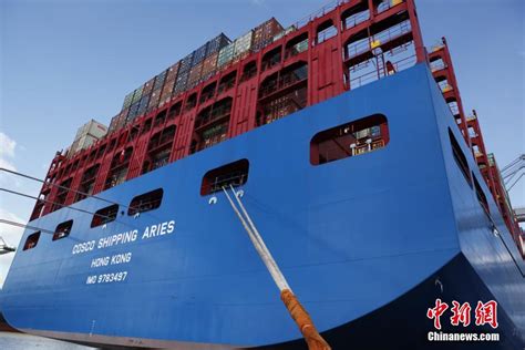 Jungfernfahrt Von Chinas Super Containerschiff Erfolgreich Cn