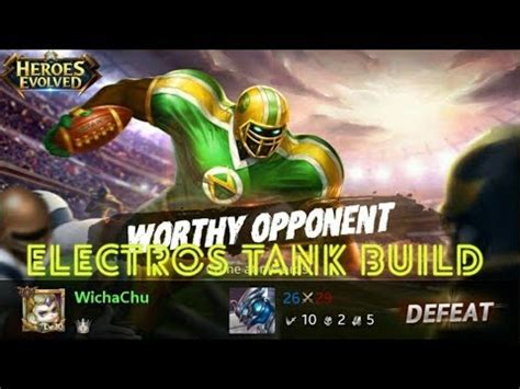 Heroes Evolved Electros Running Tank Build And Gameplay Youtube