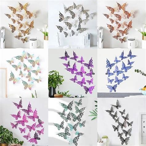 12pcs 3d Butterflies Wall Sticker Butterfly Outdoor Balcony Taobao