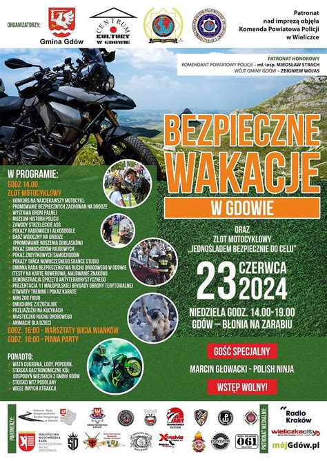 Zlot Motocyklowy w Gdowie Bezpieczne Wakacje Gdów 2024 Mototour