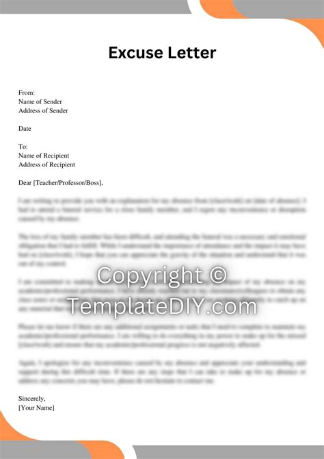 Funeral Excuse Letter Sample With Examples [word]