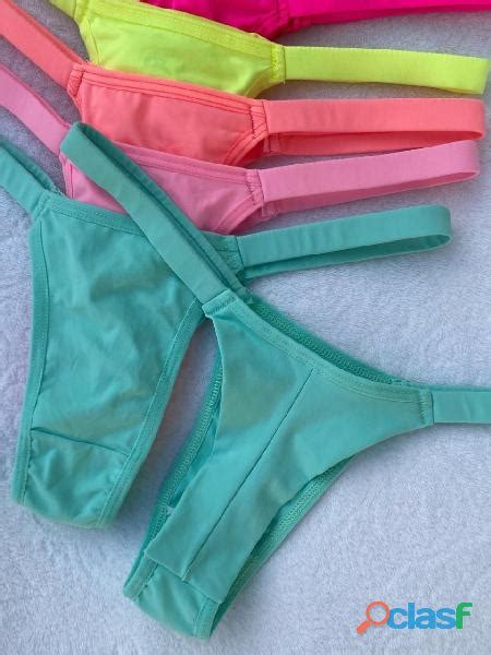 Kit Calcinhas Fio Duplo Biquini Microfibra Premium Intimates Tanga Tirinhas Lingerie